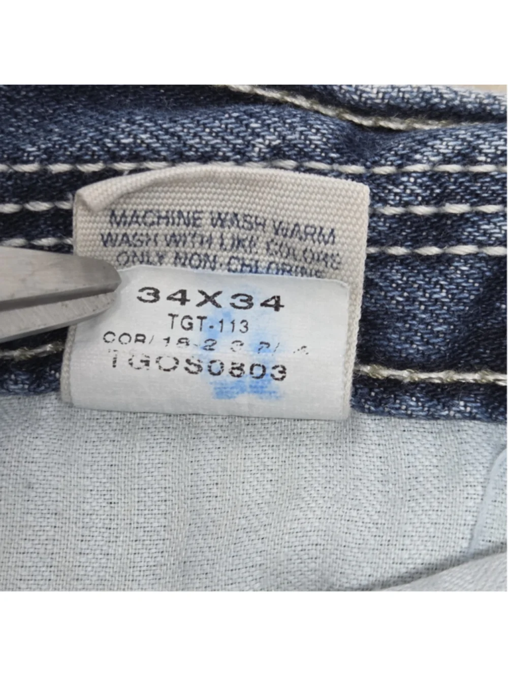 Vintage Converse One Star Men’s Jeans 34x34 Distressed Straight Leg